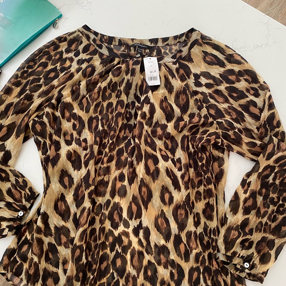 Banana Republic leopard top.